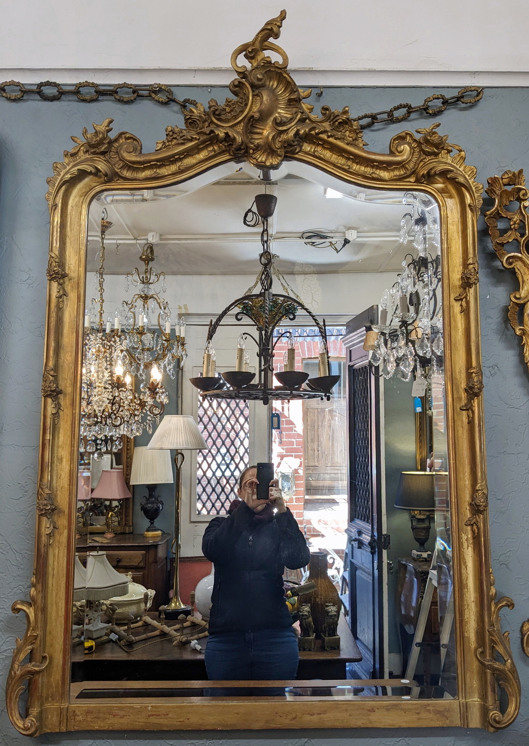 A French Louis XV Mantle Mirror